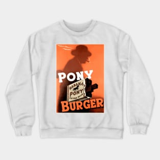 Habana Pony Burger Swiss Cigars - Vintage 1930s Advertising Poster Design Crewneck Sweatshirt